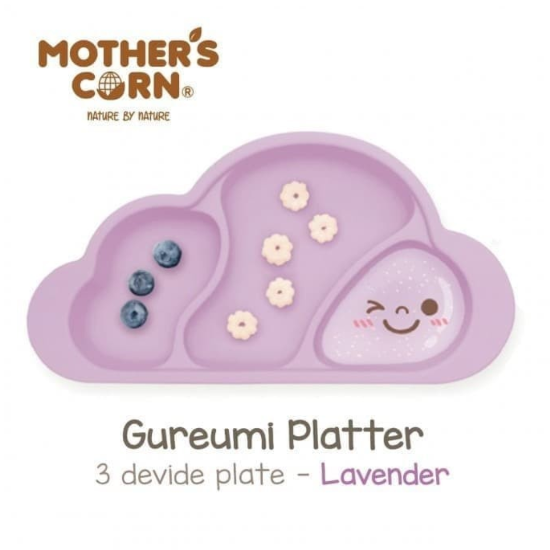 Mother's Corn Gureumi Three Division Suction Platter - Lavander Color