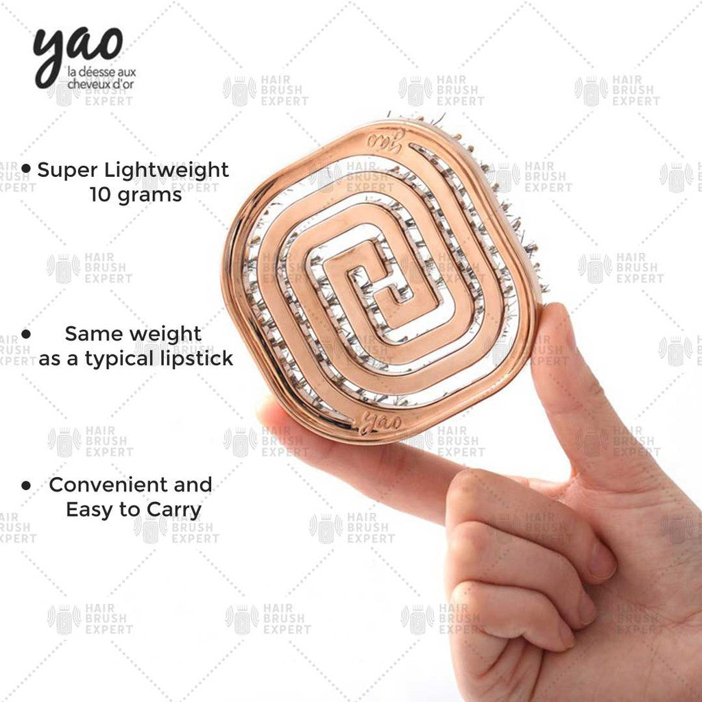 Yao Portable Hair Brush Wooden Texture (Easy to Carry / For All Hair Lengths)