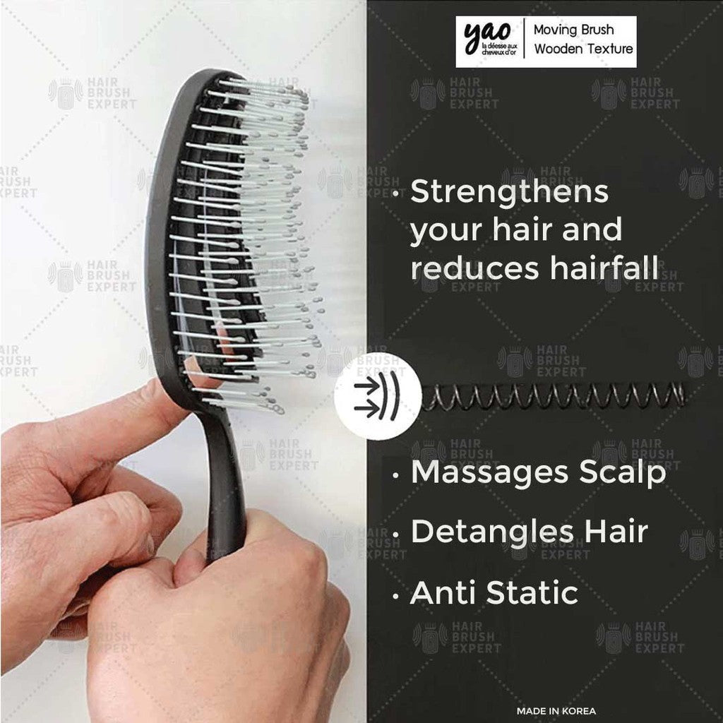 Yao Reverse Circle Boar Brush (Superior Scalp Massage, Volume & Shiny Hair)