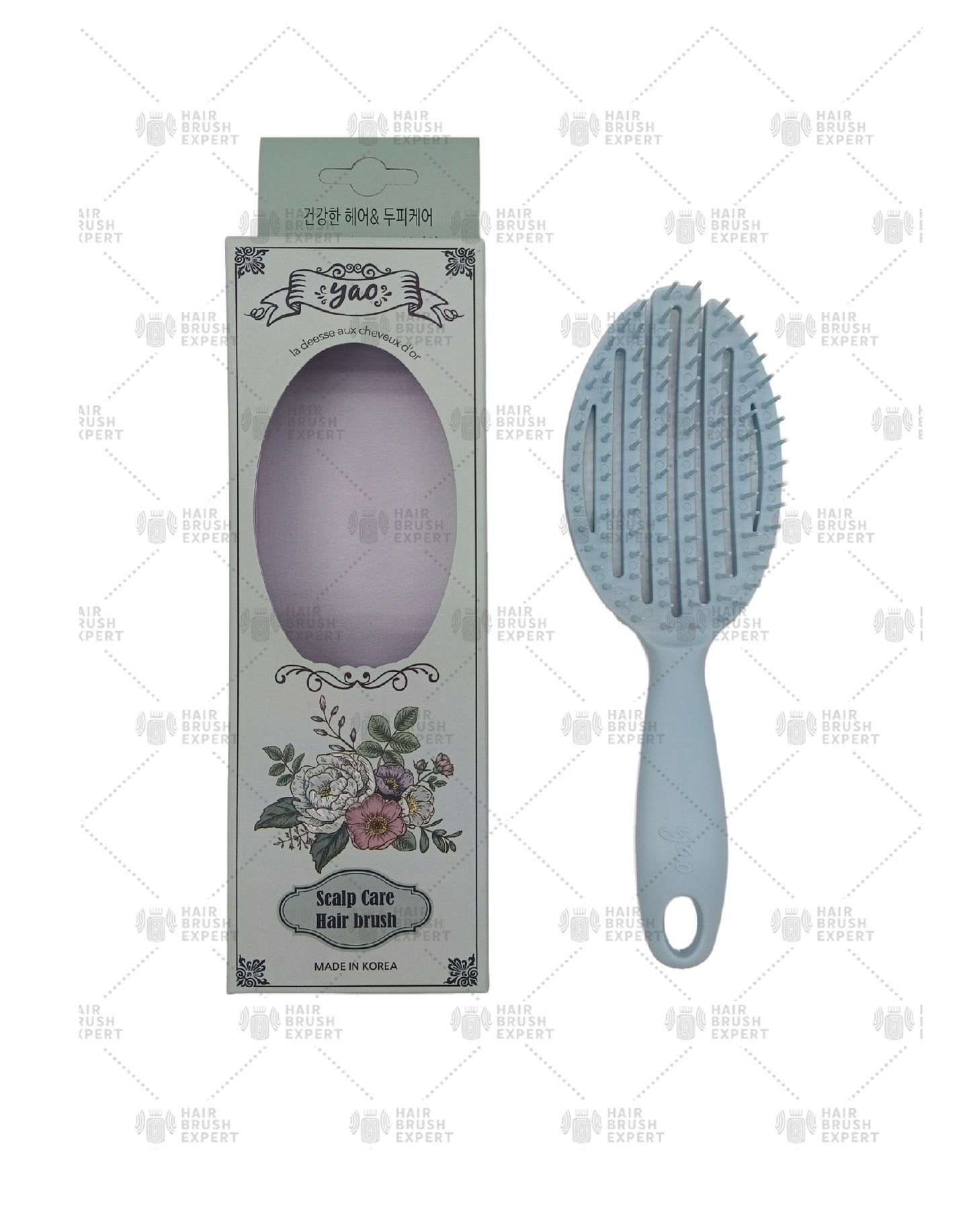 Yao 3-in-1 Shower Brush Ash Blue Color (For All Hair Lengths)