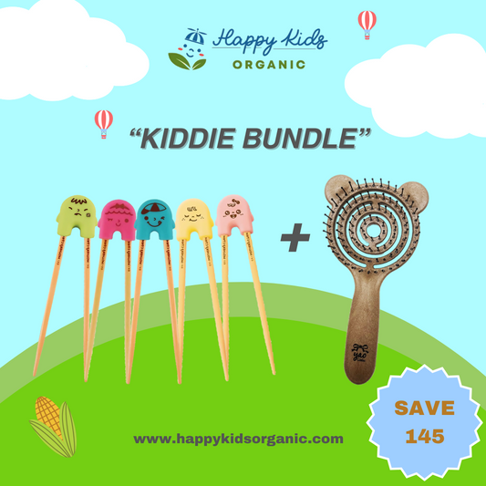 HKO Kiddie Bundles (Mother's Corn Rice 2 See U Chopstick + Yao Teddy Brush)